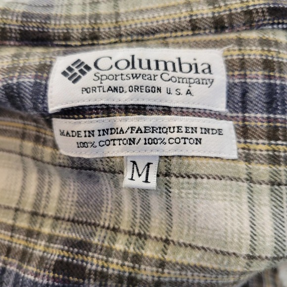 Womens Columbia 1/4 Zip Pullover Cotton Medium Plaid - Picture 16 of 16